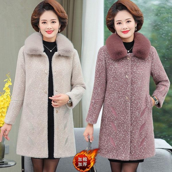 2021 autumn winter imitation mink cashmere warm jacket middle age women 5xl plus size elegant coat thick warm wool outwear s6841, Black
2021 autumn winter imitation mink cashmere warm jacket middle age women 5xl plus size elegant coat thick warm wool outwear s6841, Black