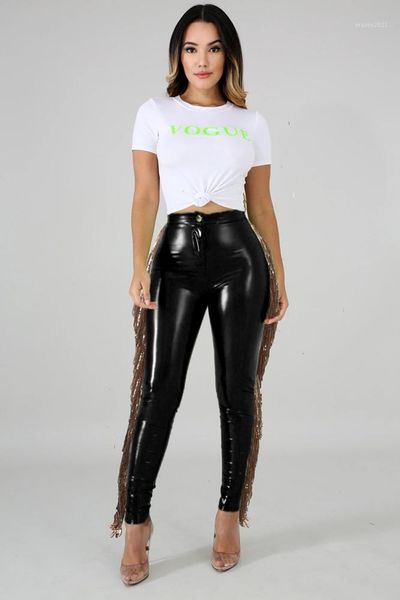 high elastic thick pu leather pencil pants women skinny casual tassel winter trousers1, Black;white
high elastic thick pu leather pencil pants women skinny casual tassel winter trousers1, Black;white