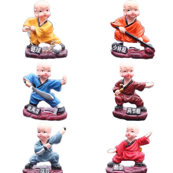 explosive resin car jewelry ornaments weapon monk shaolin kung fu kid creative gifts and crafts