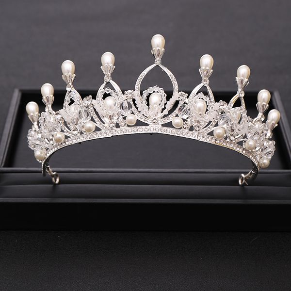 trendy bride wedding crown rhinestone crystal pearl crown handmade bridal headdress princess crown wedding hair accessories gift, Slivery;golden
trendy bride wedding crown rhinestone crystal pearl crown handmade bridal headdress princess crown wedding hair accessories gift, Slivery;golden