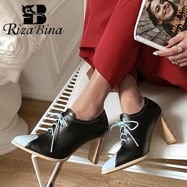 dress shoes rizabina women pumps mixed color daily fashion cross-tied patchwork lacing casual mujer zapatos size 32-42, Black
dress shoes rizabina women pumps mixed color daily fashion cross-tied patchwork lacing casual mujer zapatos size 32-42, Black