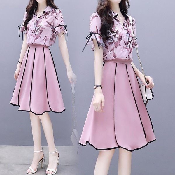 2020 new summer women fashion floral bowknot chiffon shirt pink bag hip skirt 2 piece sets female office suit h42, Gray
2020 new summer women fashion floral bowknot chiffon shirt pink bag hip skirt 2 piece sets female office suit h42, Gray