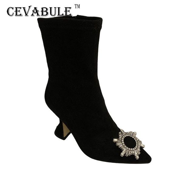 boots cevablue 2021 women's stretch stovepipe ankle rhinestone sunflower wine glass heel high pointed toe cwf, Black
boots cevablue 2021 women's stretch stovepipe ankle rhinestone sunflower wine glass heel high pointed toe cwf, Black
