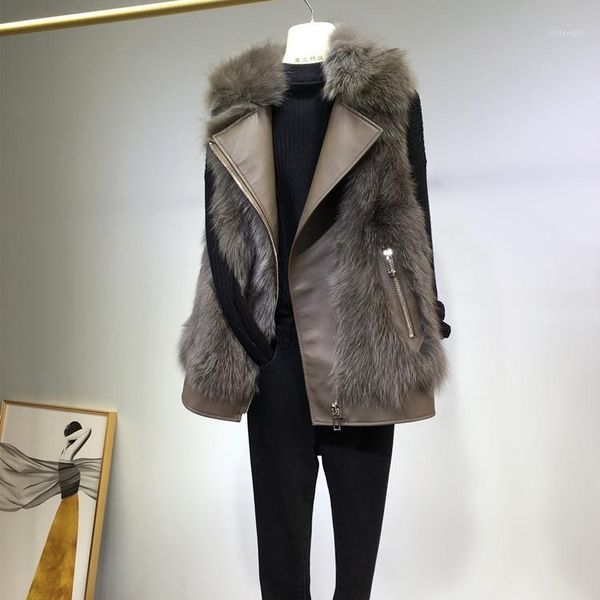 sleeveless fur genuine jacket for women real sheepskin female vest fashion elegant women's coats chalecos para mujer zjt8981, Black
sleeveless fur genuine jacket for women real sheepskin female vest fashion elegant women's coats chalecos para mujer zjt8981, Black