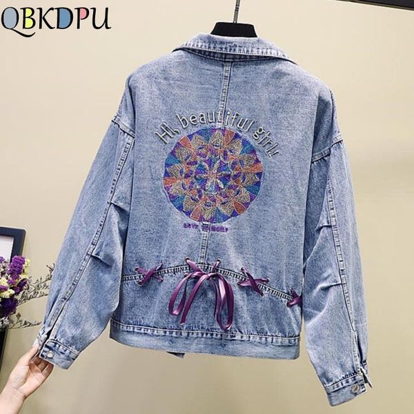 denim female jacket autumn vintage ethnic appliques embroidery lace-up loose jean coat long sleeve outerwear jacket for women 201028, Black;brown
denim female jacket autumn vintage ethnic appliques embroidery lace-up loose jean coat long sleeve outerwear jacket for women 201028, Black;brown