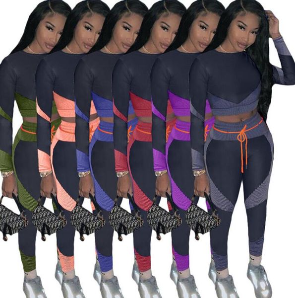 women clothing tracksuit patchwork yoga set sportswear long sleeve crop blouses shirts +leggings pants two piece outfits s-2xl f92906, White
women clothing tracksuit patchwork yoga set sportswear long sleeve crop blouses shirts +leggings pants two piece outfits s-2xl f92906, White