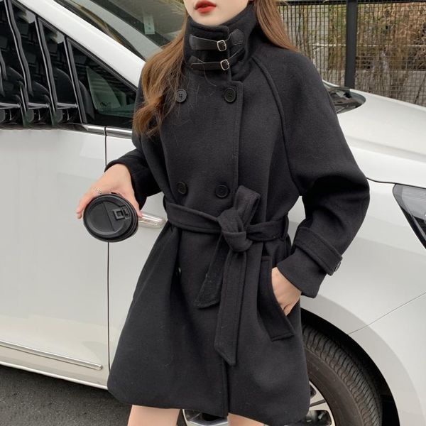 women's wool & blends black tweed coat 2021 winter korean gentle wind long sleeve cardigan mid woollen fashion
women's wool & blends black tweed coat 2021 winter korean gentle wind long sleeve cardigan mid woollen fashion