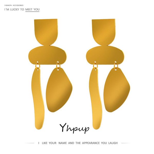 dangle & chandelier yhpup stainless steel asymmetry earrings statement gold color metal geometric 18 k aretes de mujer modernos 2021, Silver
dangle & chandelier yhpup stainless steel asymmetry earrings statement gold color metal geometric 18 k aretes de mujer modernos 2021, Silver