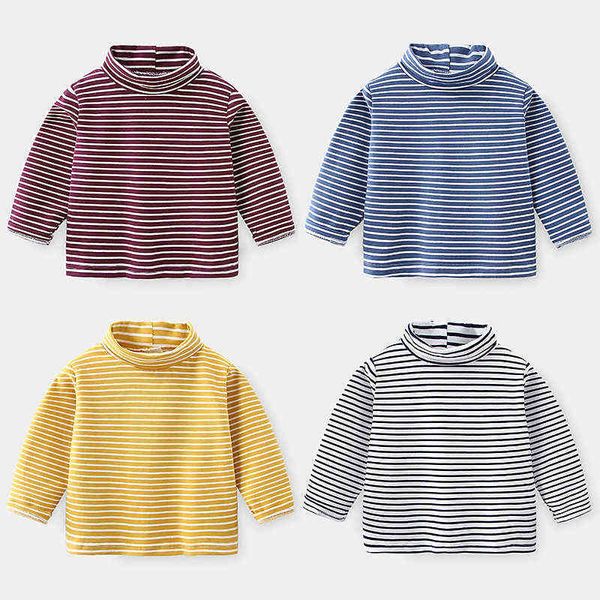 2021 spring autumn winter 2-10 years children's cotton high neck long sleeve basic turtleneck striped t-shirt for kids baby boy g220223, Blue
2021 spring autumn winter 2-10 years children's cotton high neck long sleeve basic turtleneck striped t-shirt for kids baby boy g220223, Blue