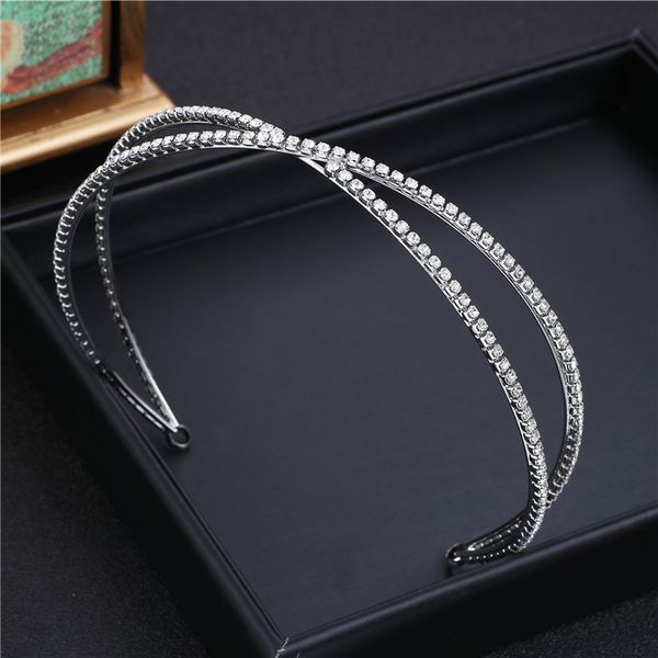 bridal headdress new korean white diamond crown multi layer band golden wedding dress hair ornament, Silver
bridal headdress new korean white diamond crown multi layer band golden wedding dress hair ornament, Silver