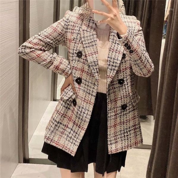 elegant women's tweed suit jacket fashion girl slim-fit plaid knitted jacket street clothing women casual double breasted1, White;black
elegant women's tweed suit jacket fashion girl slim-fit plaid knitted jacket street clothing women casual double breasted1, White;black