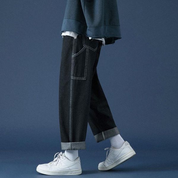 men's jeans spring/winter 2021 slim-fit stitch tooling solid color straight-leg pants loose casual clothing, Blue
men's jeans spring/winter 2021 slim-fit stitch tooling solid color straight-leg pants loose casual clothing, Blue
