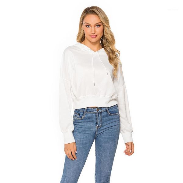women's hooded sweater 2019 autumn and winter long-sleeved solid color pullover loose short female casual warm hooded sweatshirt1, Black
women's hooded sweater 2019 autumn and winter long-sleeved solid color pullover loose short female casual warm hooded sweatshirt1, Black