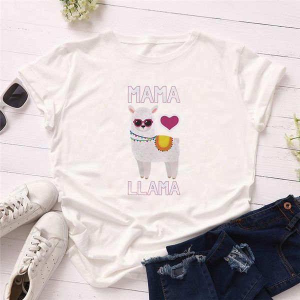 2020 short sleeve women t shirts mama's love cute llama print mother's tshirts ladies graphic tees femme camisas mujer, White
2020 short sleeve women t shirts mama's love cute llama print mother's tshirts ladies graphic tees femme camisas mujer, White
