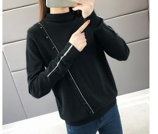 2021 spring and autumn winter with new style fashion long sleeve women's sweater coat@715, White;black
2021 spring and autumn winter with new style fashion long sleeve women's sweater coat@715, White;black