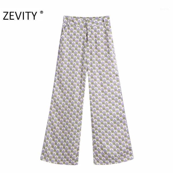 zevity new women vintage flower print straight pants femme leisure zipper trousers office lady wear casual slim chic pants p9101, Black;white
zevity new women vintage flower print straight pants femme leisure zipper trousers office lady wear casual slim chic pants p9101, Black;white