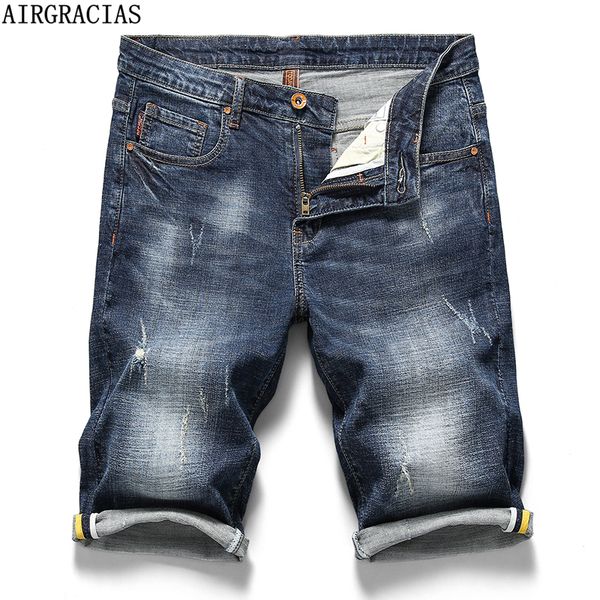 airgracias summer new cotton denim shorts men jeans bermuda knee-length solid blue elastic male short trousers plus size 28-40 lj200911
airgracias summer new cotton denim shorts men jeans bermuda knee-length solid blue elastic male short trousers plus size 28-40 lj200911