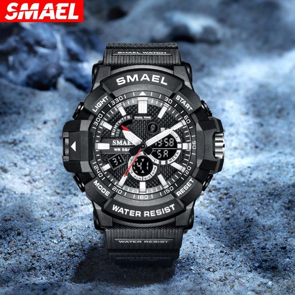 smael smier new men's watch multifunctional sports waterproof fashion personality trend electronic watch, Slivery;brown
smael smier new men's watch multifunctional sports waterproof fashion personality trend electronic watch, Slivery;brown