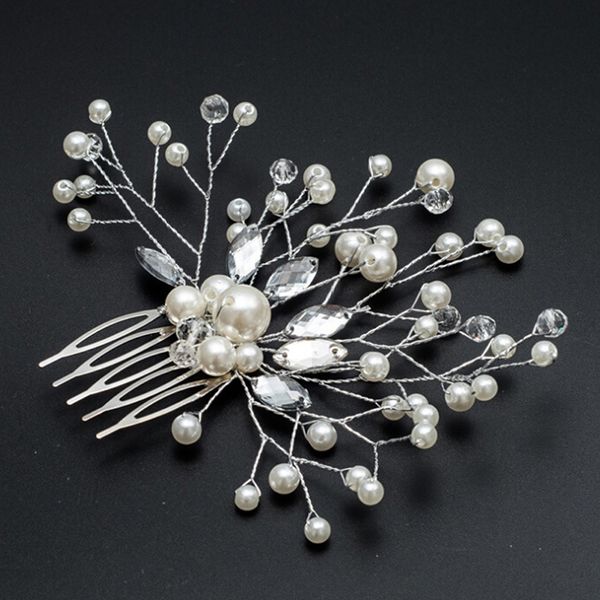 1pcs elegant wedding bridal pearl hair pins comb flower crystal hair clips bridesmaid jewelry accessories women xmas gift, Golden;silver
1pcs elegant wedding bridal pearl hair pins comb flower crystal hair clips bridesmaid jewelry accessories women xmas gift, Golden;silver