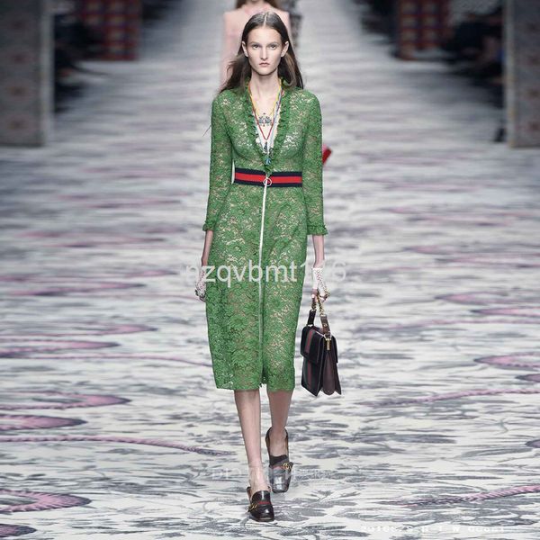 casual dresses temperament spring and summer women's fashion show green lace splicing slim nine sleeve long skirt, Black;gray
casual dresses temperament spring and summer women's fashion show green lace splicing slim nine sleeve long skirt, Black;gray