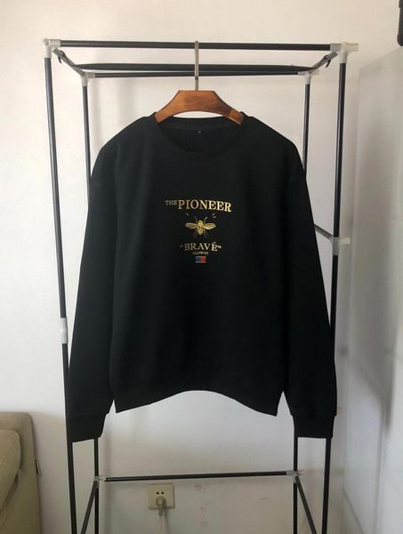 luxury 2021 blind new man love embroidered bee hoodies and sweaters cotton to thicken woolen pullover # m47 rfor, Black 
luxury 2021 blind new man love embroidered bee hoodies and sweaters cotton to thicken woolen pullover # m47 rfor, Black