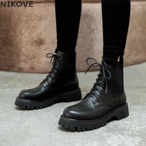 boots nikove 2021 quality cow leather lace up ankle casual round toe women shoes autumn winter square heel short size34-391, Black
boots nikove 2021 quality cow leather lace up ankle casual round toe women shoes autumn winter square heel short size34-391, Black