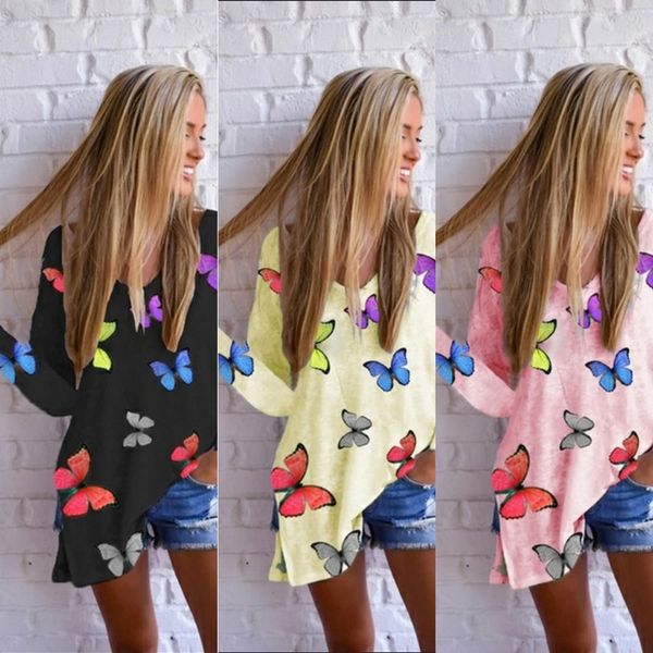swza9 2020 spring and autumn long-sleeved v-neck printed v-neck spring and t-shirt butterfly long-sleeved butterfly printed 2020 autumn t-sh, White
swza9 2020 spring and autumn long-sleeved v-neck printed v-neck spring and t-shirt butterfly long-sleeved butterfly printed 2020 autumn t-sh, White