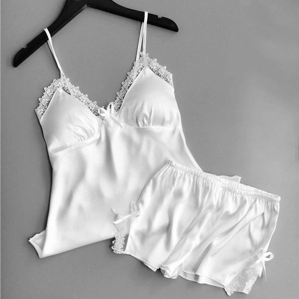 lingerie women's satin silk pajamas summer spaghetti strap sleepwear solid women lace pyjamas home clothes, White;black
lingerie women's satin silk pajamas summer spaghetti strap sleepwear solid women lace pyjamas home clothes, White;black