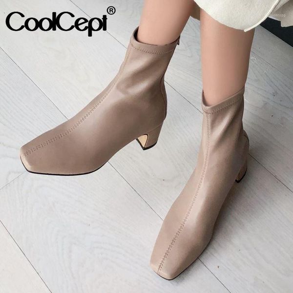 boots coolcept women short fashion zipper high heel winter shoes woman warm square toe office lady daily footwear size 33-411, Black
boots coolcept women short fashion zipper high heel winter shoes woman warm square toe office lady daily footwear size 33-411, Black