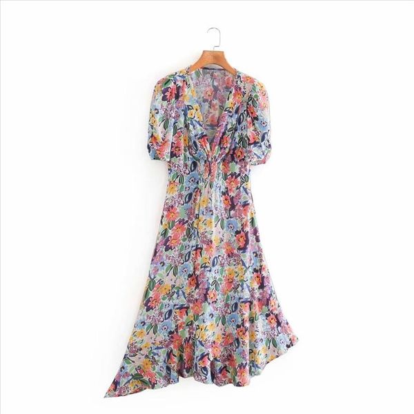 women elegant v neck flower print elastic a line dress ladies prairie chic puff sleeve irregular hem casual midi dresses ds4109, Black;gray
women elegant v neck flower print elastic a line dress ladies prairie chic puff sleeve irregular hem casual midi dresses ds4109, Black;gray