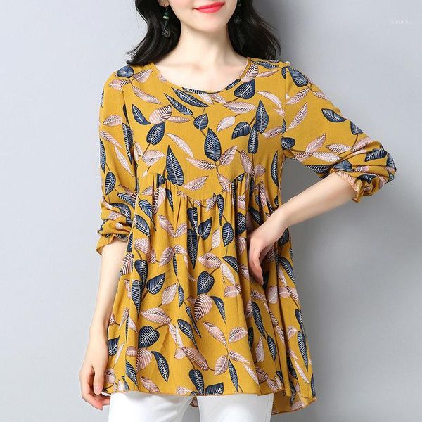 women's blouses & shirts women spring summer style chiffon casual short sleeve o-neck leaf printed loose shirt elegant women's df, White
women's blouses & shirts women spring summer style chiffon casual short sleeve o-neck leaf printed loose shirt elegant women's df, White