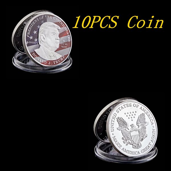 10pcs donald trump commemorative coin craft make america great again coin 45th president election metal badge
10pcs donald trump commemorative coin craft make america great again coin 45th president election metal badge