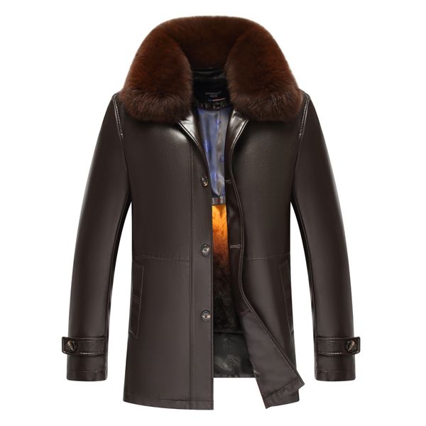 mens fashion winter genuine leather jacket real fur coat windbreaker warm thickening outerwear snow shearling jackets plus size brown black
mens fashion winter genuine leather jacket real fur coat windbreaker warm thickening outerwear snow shearling jackets plus size brown black