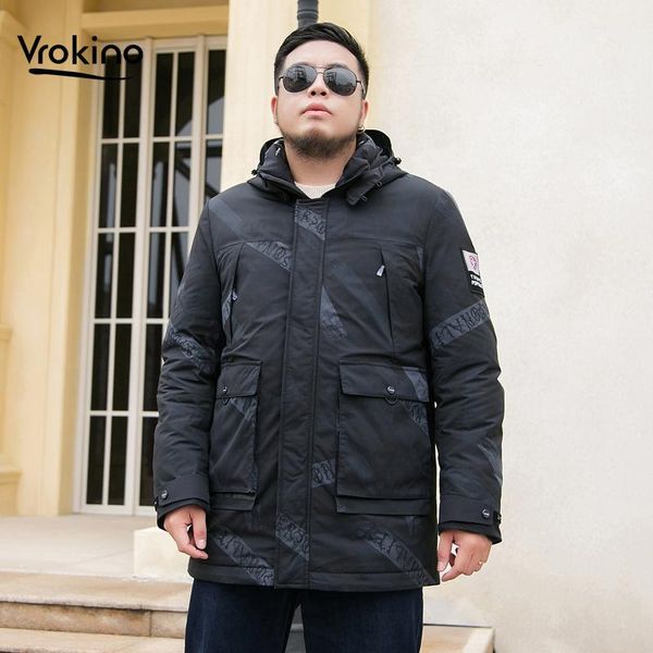 2019 winter new style men's casual camouflage down jacket fashion printed hooded warm white duck down jacket increase size1, Black
2019 winter new style men's casual camouflage down jacket fashion printed hooded warm white duck down jacket increase size1, Black