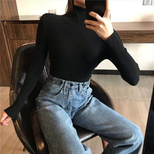 2020 autumn winter women knitted turtleneck sweater casual soft polo neck jumper fashion slim femme elasticity pullovers, White;black
2020 autumn winter women knitted turtleneck sweater casual soft polo neck jumper fashion slim femme elasticity pullovers, White;black