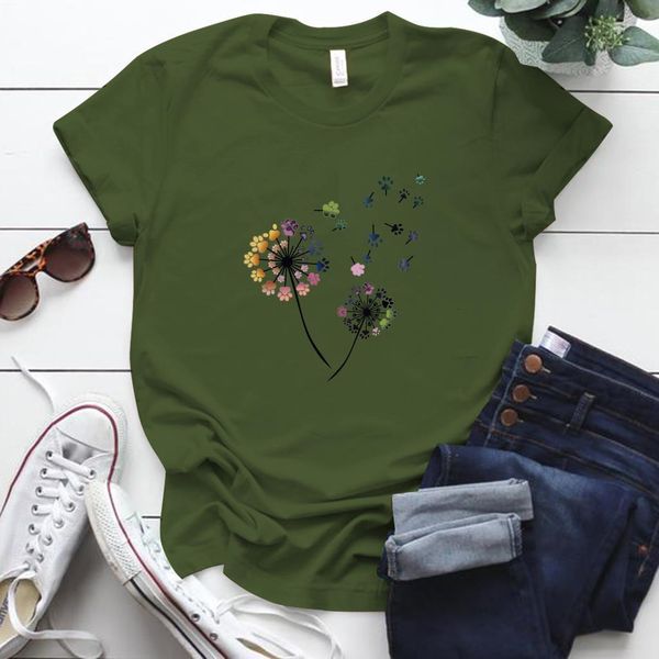 color dandelion printed tshirt women summer funny tshirt tee shirt femme short sleeve women clothing 2021, White
color dandelion printed tshirt women summer funny tshirt tee shirt femme short sleeve women clothing 2021, White