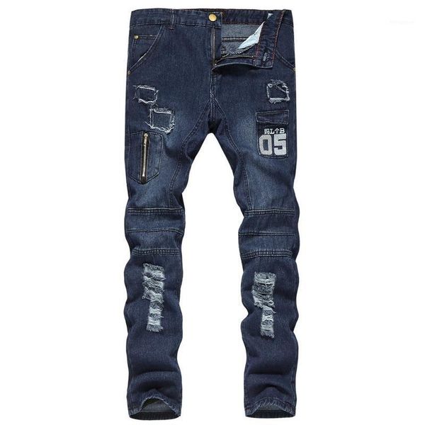 2020 men's jeans new hole slim trousers denim elastic skinny cotton male streetwear male pencil pants jeans men1, Blue
2020 men's jeans new hole slim trousers denim elastic skinny cotton male streetwear male pencil pants jeans men1, Blue