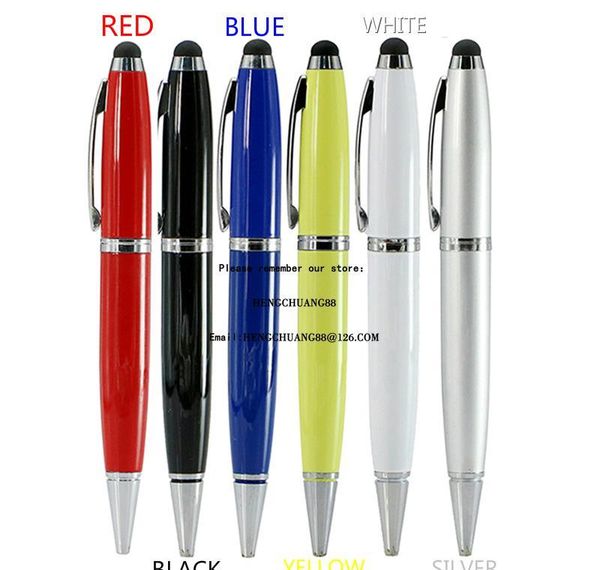 

metal pen usb flash drive 128gb flash memory stick 6 color pen drive 64gb 4gb 8 16 32 gb pendrive usb2.0 teacher gift qylnmr qpseller