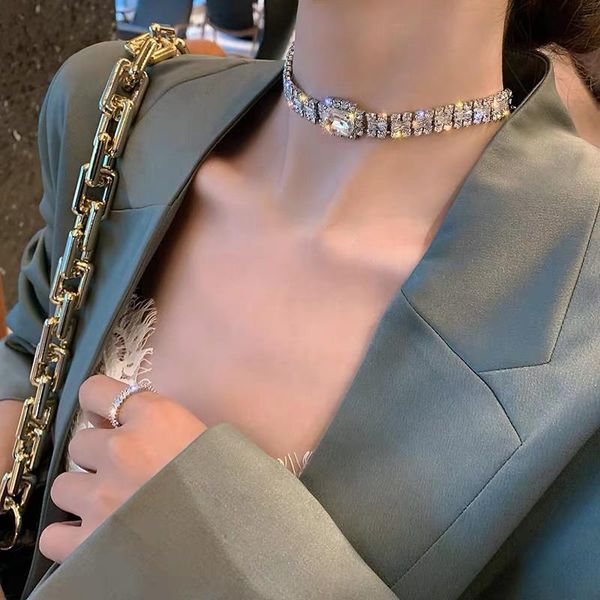 chokers fyuan big crystal choker necklaces for women geometric rhinestone weddings jewelry party gifts, Golden;silver
chokers fyuan big crystal choker necklaces for women geometric rhinestone weddings jewelry party gifts, Golden;silver