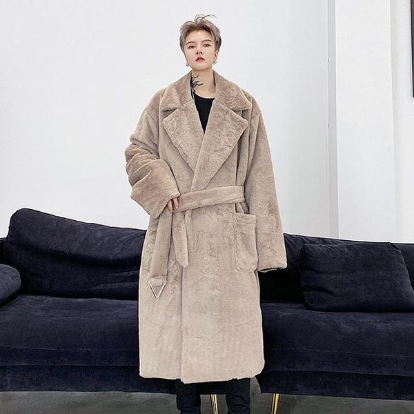 winter men's loose cashmere warm long overcoat black apricot thick with belt lapel collar n30
winter men's loose cashmere warm long overcoat black apricot thick with belt lapel collar n30