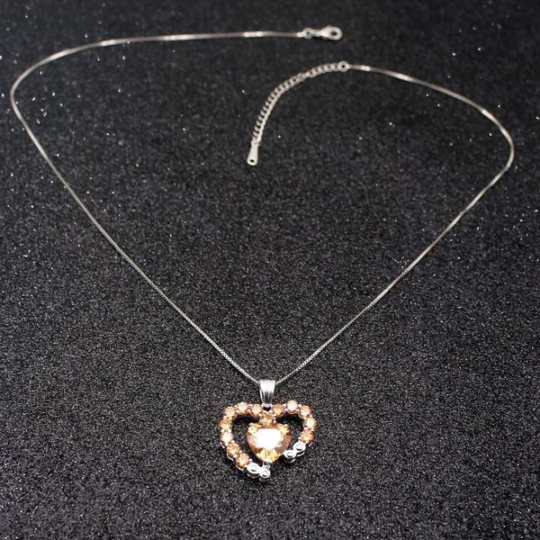 romantic heart shape honey morganite925 sterling silver color charms women pendant chain necklace 20 inch
romantic heart shape honey morganite925 sterling silver color charms women pendant chain necklace 20 inch