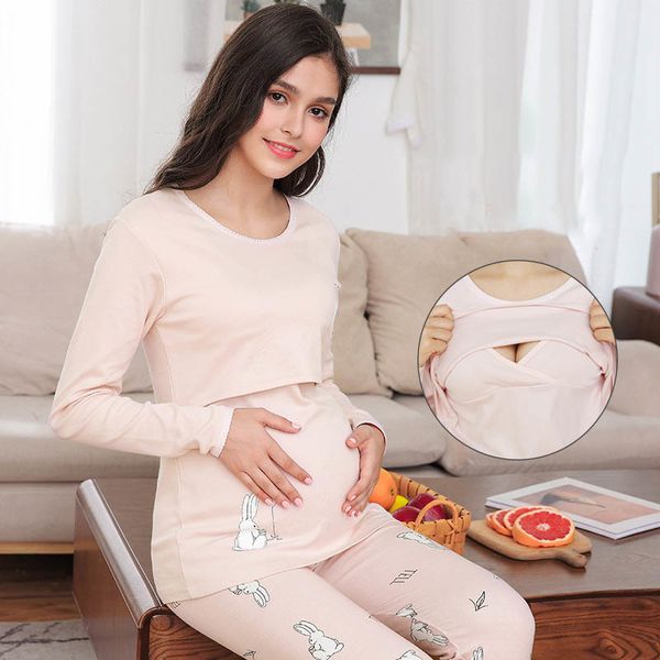 spring autumn maternity and nursing set pregnant pajamas postpartum nightwear premama cotton &pants long sleeve pants 1015, White
spring autumn maternity and nursing set pregnant pajamas postpartum nightwear premama cotton &pants long sleeve pants 1015, White