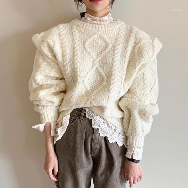 pullover women mujer beige twist winter sweater thick wide shoulder for womans korean style translucent shirt xc0461, White;black
pullover women mujer beige twist winter sweater thick wide shoulder for womans korean style translucent shirt xc0461, White;black