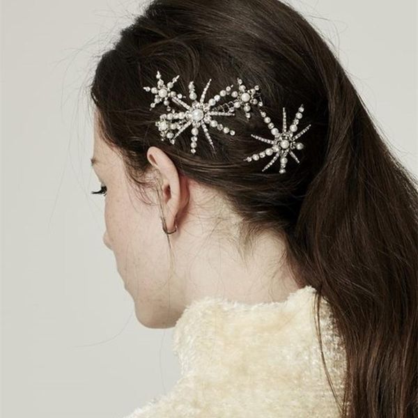 stonefans luxury star crystal pearl hairpin barrettes hairgrip for women rhinestone hair clips wedding hair jewelry accessories, Golden;silver
stonefans luxury star crystal pearl hairpin barrettes hairgrip for women rhinestone hair clips wedding hair jewelry accessories, Golden;silver