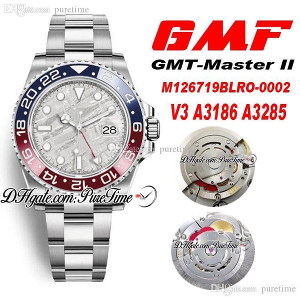 gmf v3 gmt ii a3186 a3285 automatic chronograph mens watch pepsi ceramic meteorite dial 904l steel bracelet edition ptrx puretime e5, Slivery;brown
gmf v3 gmt ii a3186 a3285 automatic chronograph mens watch pepsi ceramic meteorite dial 904l steel bracelet edition ptrx puretime e5, Slivery;brown