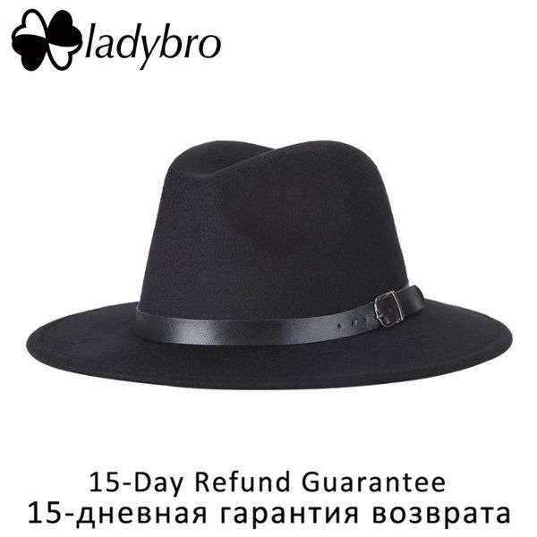 ladybro imitation wool cap women fedora hat for men wide brim hat autumn winter sombreros jazz cap male belt panama female, Blue;gray
ladybro imitation wool cap women fedora hat for men wide brim hat autumn winter sombreros jazz cap male belt panama female, Blue;gray