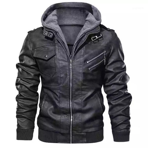 2020 new brand men's leather jackets spring autumn casual motorcycle pu jacket for men biker leather coats men clothing1, Black
2020 new brand men's leather jackets spring autumn casual motorcycle pu jacket for men biker leather coats men clothing1, Black