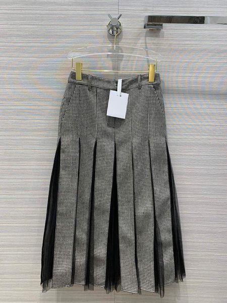 skirts 2021 style autumn women patchwork mesh long skirt high waist vintage plaid mid calf pleated, Black
skirts 2021 style autumn women patchwork mesh long skirt high waist vintage plaid mid calf pleated, Black