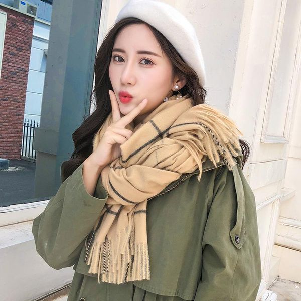 autumn and winter korean plaid scarf thickened warm men women couples shawl factory outlet scarves, Blue;gray
autumn and winter korean plaid scarf thickened warm men women couples shawl factory outlet scarves, Blue;gray