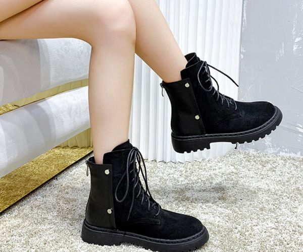 new martens plus velvet spring and winter british style women's boots web celebrity versatile tide casual ankle boots, Black
new martens plus velvet spring and winter british style women's boots web celebrity versatile tide casual ankle boots, Black